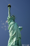 The Statue of Liberty offered by France to the United States to celebrate the centenary of the declaration of independence.
