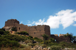 Ataviro - The castle of Kritinia, of which only the remains remain, with a beautiful view of the Mediterranean