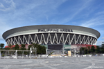 Bulacan - Le magnifique Philippine Arena. Il y a même une immense église en construction à côté. Salle un peu trop climatisé