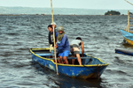 Taal Volcano Island - Fishermen at the start