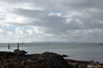 The English coast, Goury - View of St Anne's Island and Guernsey
