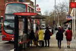 Many bus shelters turn their backs to the street and this allows for better breathing