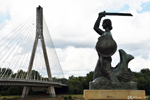 Warsaw - The siren wants to cut the cable-stayed bridge across the Vistula