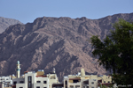 Mosque in front of the Aqaba Hills