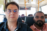 Mysore - The two of us on the bus back from Mysore