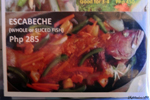 Even if the picture is blurry, the escabeche exists in the Philippines