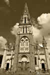 Saint-Nicolas Basilica, built between 1844 and 1869, immortalised in N&B