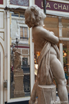 Mirror play in the Passage Pommeraye. The statues facing each other are not the same
