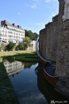 A giant slide against the Château des Ducs de Bretagne