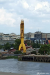 The yellow crane, once owned by the Dubigeon shipyards, is now the property of the city of Nantes and a listed monument