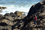 A fisherman facing the elements