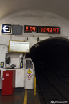 Display of the time since the departure of the last train